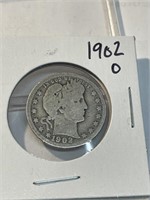 1902 o Better Date Barber Quarter Dollar