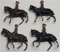 4 Vintage Lead Soldier Pieces