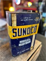 Vintage Metal Sunoco Oil Can