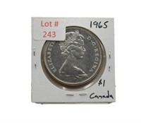1965 Canadian Silver Dollar