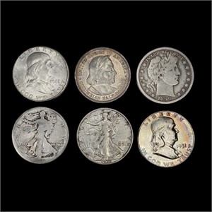 [6] Varied US SILV Half Dollars (1893, 1899-O,