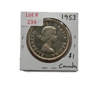 1953 Canadian Silver Dollar
