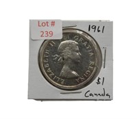 1961 Canadian Silver Dollar