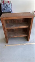 Vintage Chunky Wooden Book Shelf 22x9x25.5