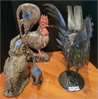 (4) Decorative Roosters