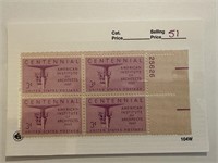 AMERICAN INSTITUTE OF ARCHITECTS CENT STAMP BLOCK