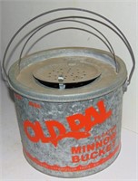 VINTAGE OLD PAL8 QT MINNOW BUCKET