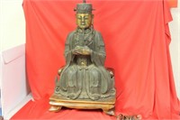 An Antique Chinese Gilt Bronze on Stand