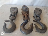 Snatch Hook Campbell/ Cooper pulley hooks lot OF 3