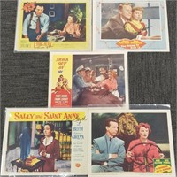 5 1950's signed movie lobby cards Mickey Spillane,