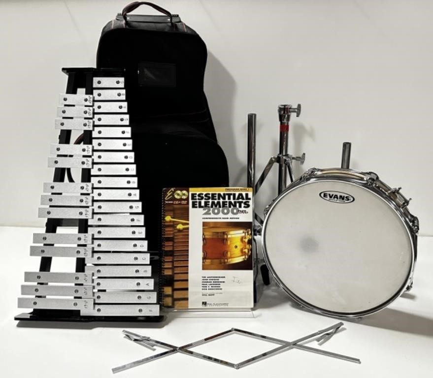 Ludwig Snare Drum, Xylophone, Stands, Case