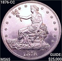 1876-CC Silver Trade Dollar GEM BU