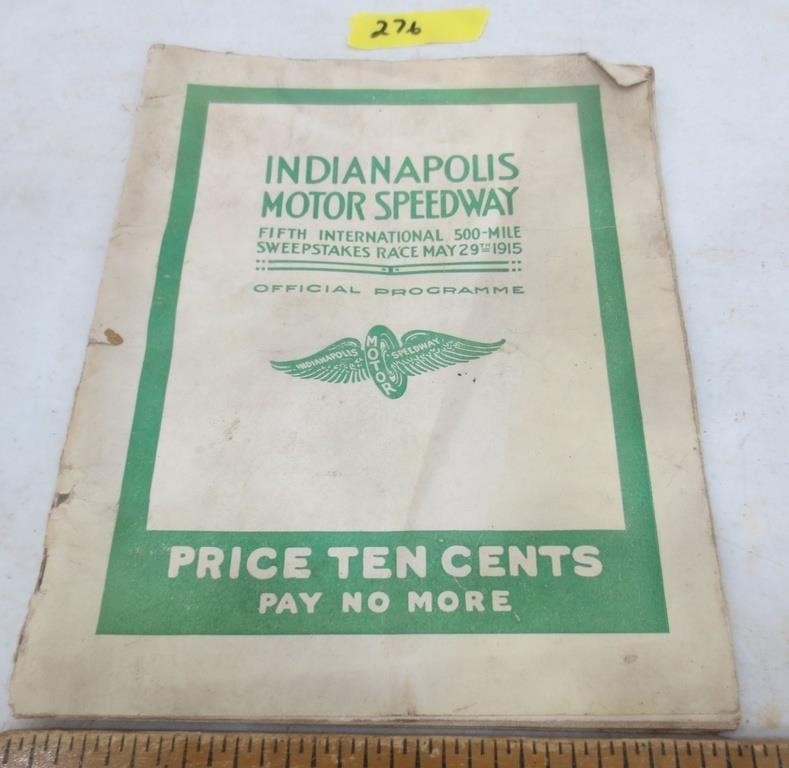 1915 Indianapolis Motor Speedway program