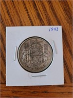 Canadian Silver 50 Cent coin