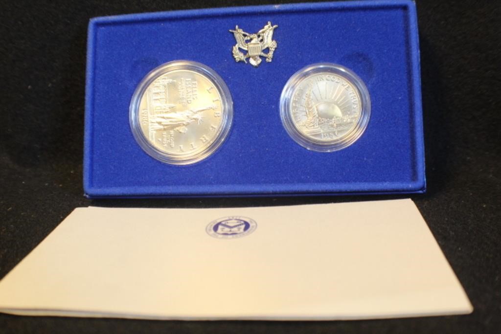 1986 Commemorative Silver Dollar with Half