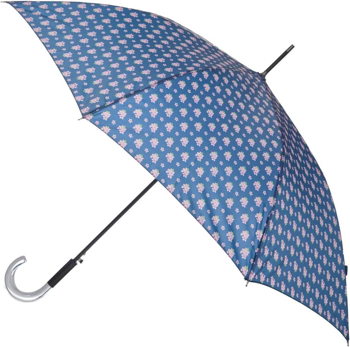 Laura Ashley Womens Floral Blue Stick Umbrella