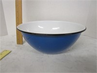 Retro Blue enamel bowl