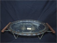 Glass Serving Tray w/ Stand