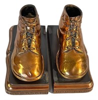 Bronzed Baby Shoes Book Ends