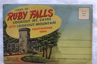 1952 Ruby Falls Postcard Book Lookout Mountain