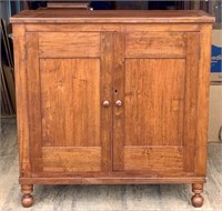 Cherry jelly cupboard, 2 paneled doors,