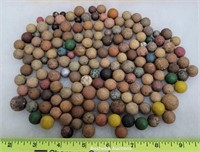 Large lot of clay antique marbles