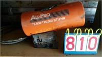 Heater ALL-PRO 75000-125000BTU works