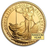 Britain 1/4oz Gold Britannia Bu / Pf (random Year)