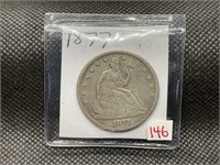 1877 SEATED HALF DOLLAR