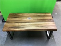 Wooden Top Coffee Table with Metal Legs