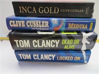 Hardback, Clive Cussler Novels, (4)