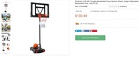 N7553 6.5ft-8ft Portable Basketball Hoop System