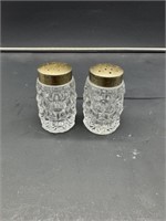 A.F. straight salt & pepper shakers w/ nickel top