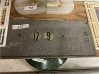 vintage gas price metal sign