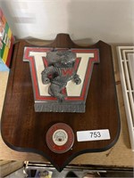 university of Wisconsin Madison badger plaque