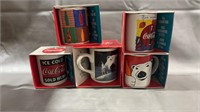 5 Coca-Cola Mugs