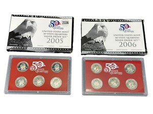 2-US State Quarter Silver Proof Sets