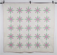 Vintage Hand Sewn Four Point Quilt