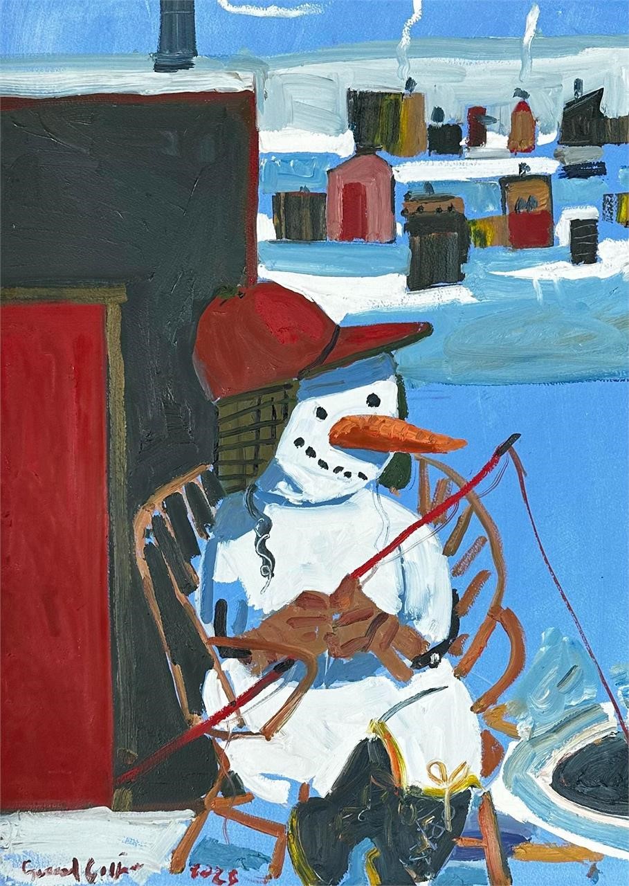 Gerard Collins - Snowman & Fishing Shacks