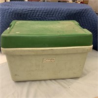 Coleman Green & White Cooler