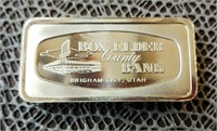 FRANKLIN MINT1000 GRAIN 2oz STERLING SILVER INGOT