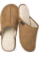 $32(11/12) Men's Suede Memory Foam House Slippers