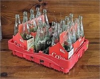 Coca Cola 16oz Bottles, Rack & Cardboard Holders