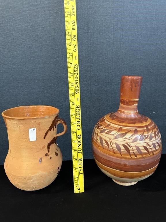 Mexican Pottery Jug and Vase