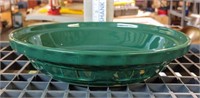 GREEN LONGABERGER POTTERY PIE PLATE