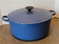 Blue Le Creuset 28 Pot with Lid from France