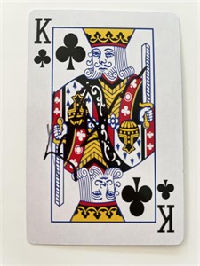 Kurt Russell signed playing card