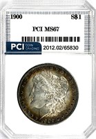 1900 Morgan Silver Dollar MS-67 Toning