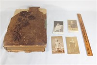 Ephemera-antique photo album,card photos