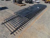 (5) Assorted Steel Fencing Panels